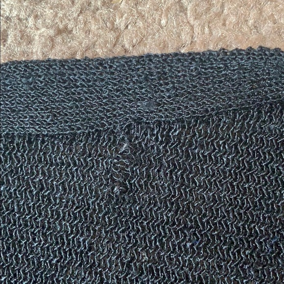 Eileen Fisher knit top black sz Petite Small linen - Picture 5 of 6